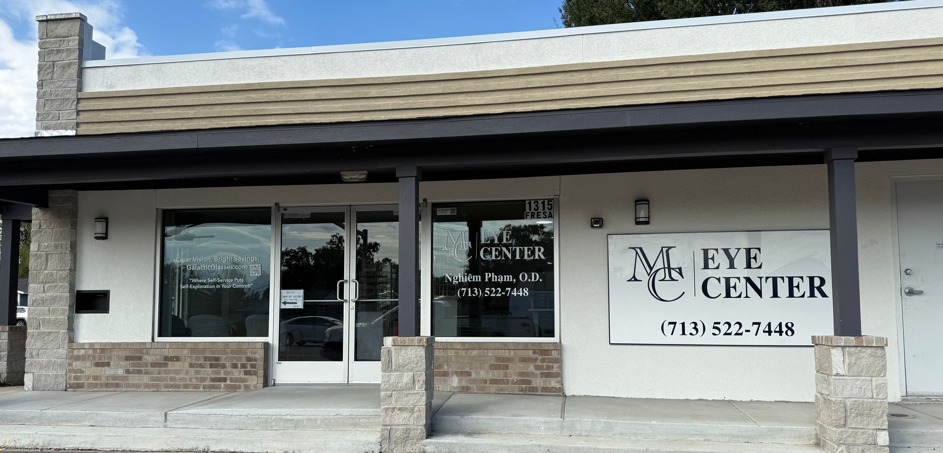 The MC Eye Center & Optical office on Fresa Road in Pasadena, Texas